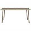 vidaXL PE Rattan with Powder Coated Steel Garden Coffee Table in Light Gray