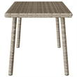 vidaXL PE Rattan with Powder Coated Steel Garden Coffee Table in Light Gray