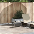 vidaXL PE Rattan with Powder Coated Steel Garden Coffee Table in Light Gray