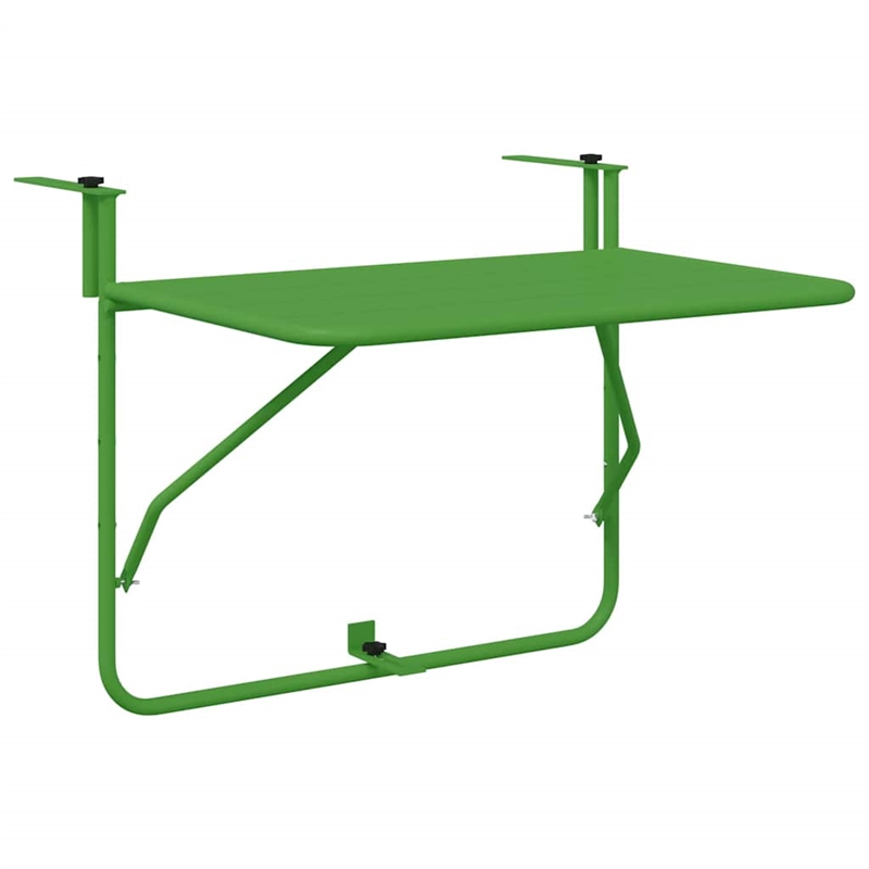 vidaXL Steel Hanging Balcony Table in Green