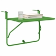 vidaXL Steel Hanging Balcony Table in Green