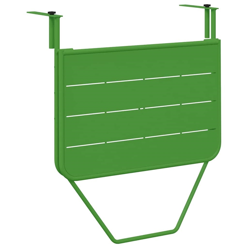 vidaXL Steel Hanging Balcony Table in Green