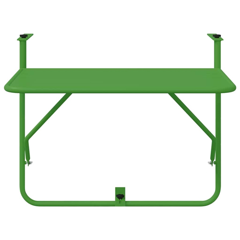 vidaXL Steel Hanging Balcony Table in Green