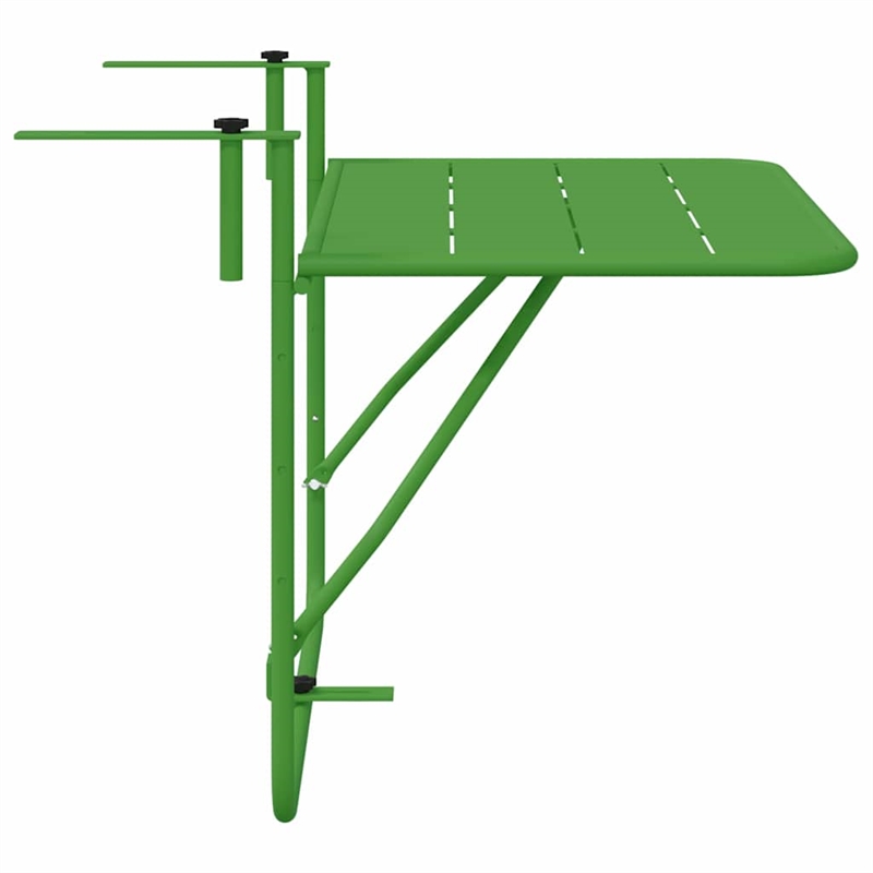 vidaXL Steel Hanging Balcony Table in Green
