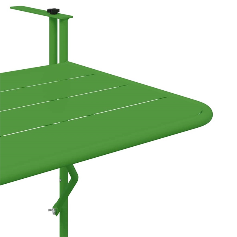 vidaXL Steel Hanging Balcony Table in Green