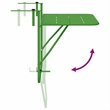 vidaXL Steel Hanging Balcony Table in Green