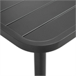 vidaXL Powder Coated Steel OutdoorDining Table in Dark Gray