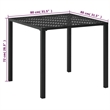 vidaXL Powder Coated Steel Outdoor Dining Table in Black