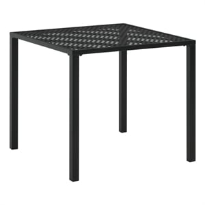 vidaXL Powder Coated Steel Outdoor Dining Table in Black
