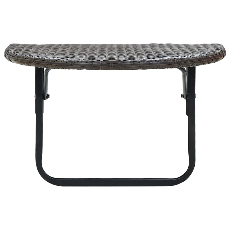 vidaXL Powder Coated Steel Balcony Table in Brown
