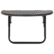 vidaXL Powder Coated Steel Balcony Table in Brown