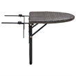 vidaXL Powder Coated Steel Balcony Table in Brown
