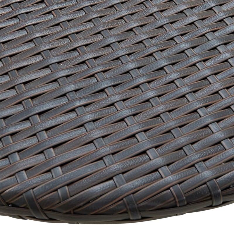 vidaXL Powder Coated Steel Balcony Table in Brown