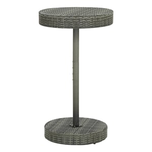 vidaXL Powder Coated Steel Garden Dining Table in Gray