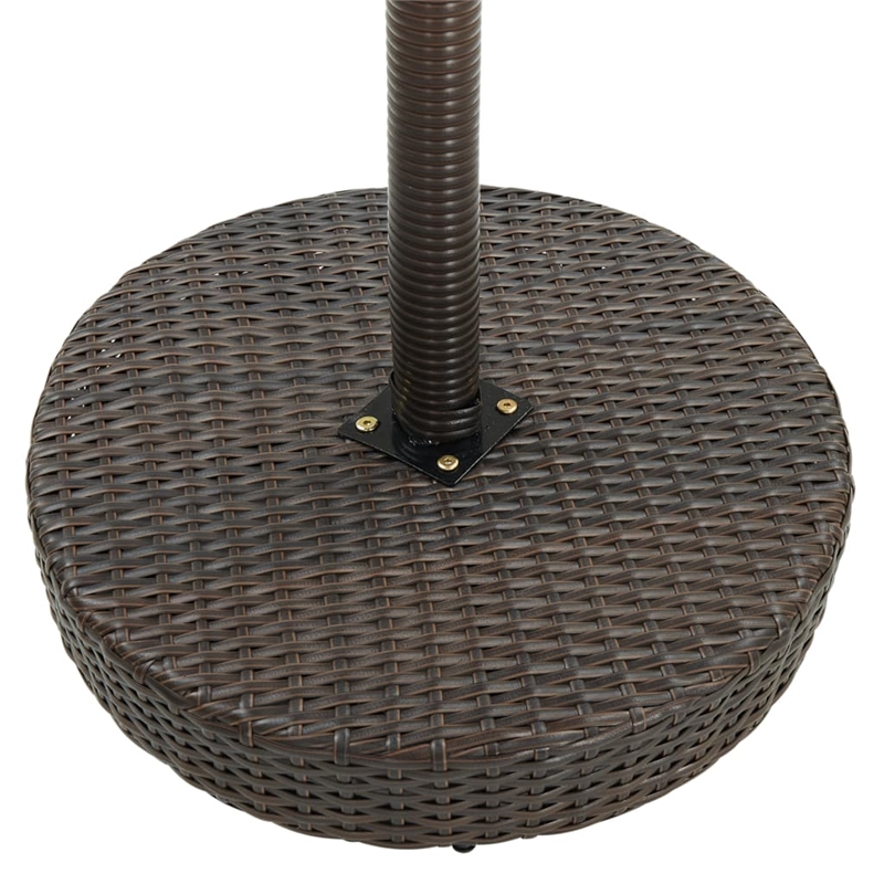 vidaXL Powder Coated Steel Garden Dining Table in Brown