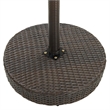 vidaXL Powder Coated Steel Garden Dining Table in Brown