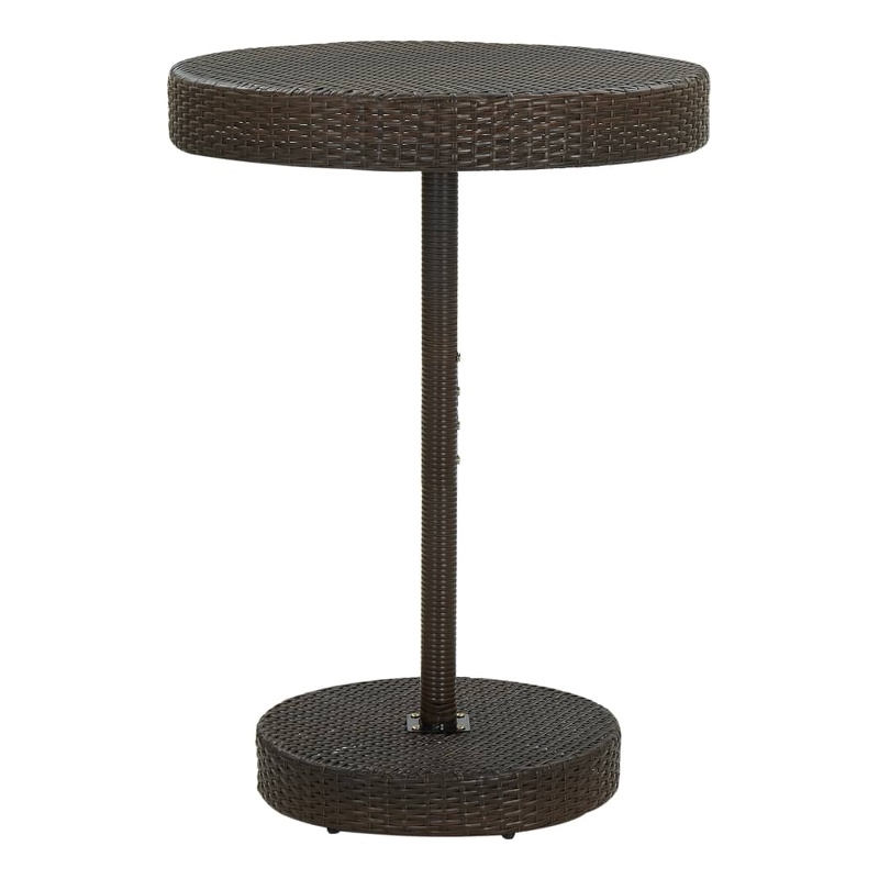 vidaXL Powder Coated Steel Garden Dining Table in Brown