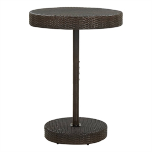 vidaXL Powder Coated Steel Garden Dining Table in Brown