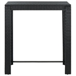 vidaXL PE Rattan Counter Height Bar Table in Black