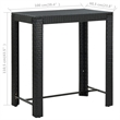 vidaXL PE Rattan Counter Height Bar Table in Black