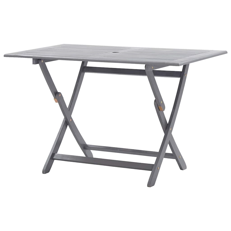 vidaXL Dining Table in Gray with Natural/Brown Finish