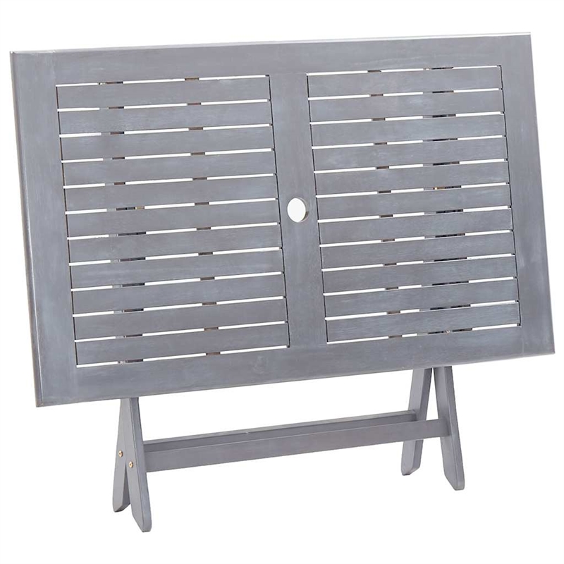 vidaXL Dining Table in Gray with Natural/Brown Finish