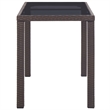vidaXL Outdoor Dining Table in Brown