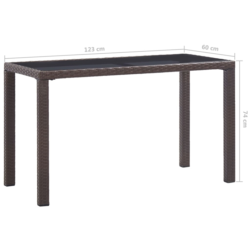 vidaXL Outdoor Dining Table in Brown