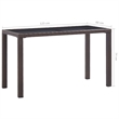 vidaXL Outdoor Dining Table in Brown