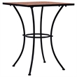 vidaXL Ceramic with Powder Coated Iron Table in Terracotta
