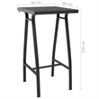vidaXL Garden Bar Table in Black and Dark Gray
