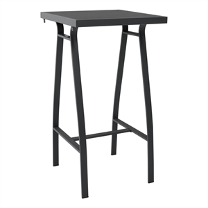 vidaXL Garden Bar Table in Black and Dark Gray