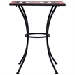 vidaXL Ceramic with Powder Coated Iron Table in Terracotta and White