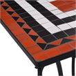 vidaXL Ceramic with Powder Coated Iron Table in Terracotta and White
