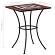 vidaXL Ceramic with Powder Coated Iron Table in Terracotta and White