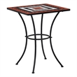 vidaXL Ceramic with Powder Coated Iron Table in Terracotta and White
