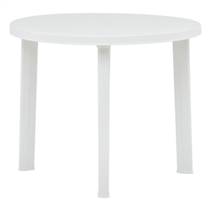 vidaXL Plastic Medium Lightweight Garden Dining Table in White