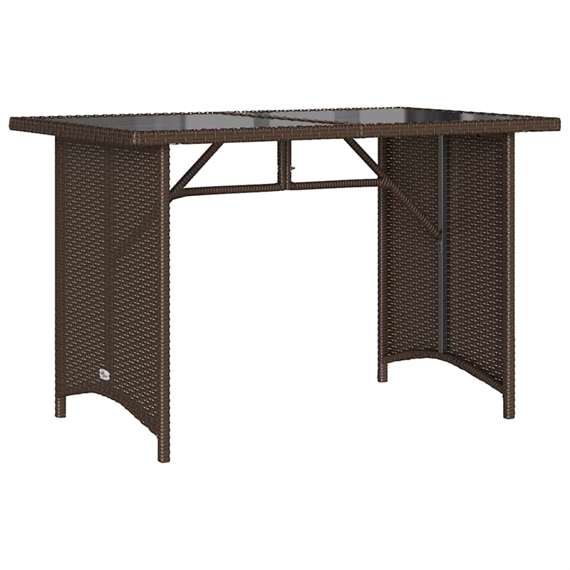 vidaXL PE Rattan Garden Dining Table in Brown