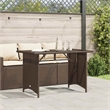 vidaXL PE Rattan Garden Dining Table in Brown
