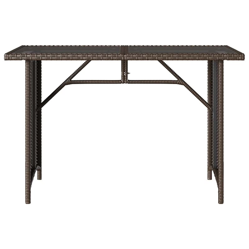 vidaXL PE Rattan Garden Dining Table in Brown
