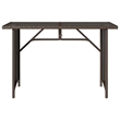 vidaXL PE Rattan Garden Dining Table in Brown