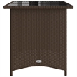 vidaXL PE Rattan Garden Dining Table in Brown