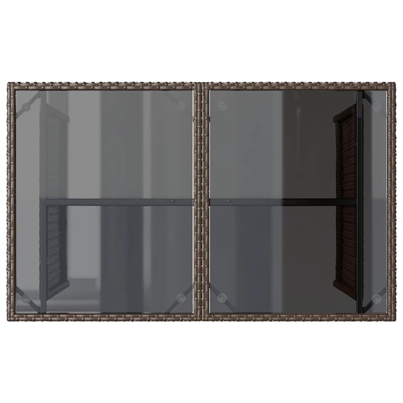 vidaXL PE Rattan Garden Dining Table in Brown