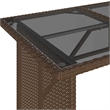 vidaXL PE Rattan Garden Dining Table in Brown
