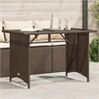 vidaXL PE Rattan Garden Dining Table in Brown