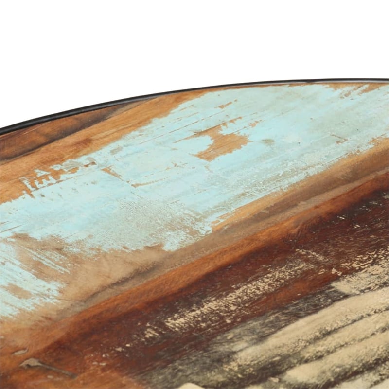 vidaXL Round Solid Reclaimed Wood Powder-Coated Coffee Table Multicolor