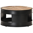 vidaXL Round Solid Reclaimed Wood Powder-Coated Coffee Table Multicolor