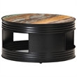 vidaXL Round Solid Reclaimed Wood Powder-Coated Coffee Table Multicolor