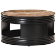 vidaXL Round Solid Reclaimed Wood Powder-Coated Coffee Table Multicolor