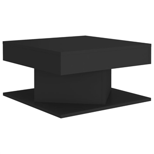 vidaXL 22.4&quot Square Engineered Wood Matte Coffee Table in Black